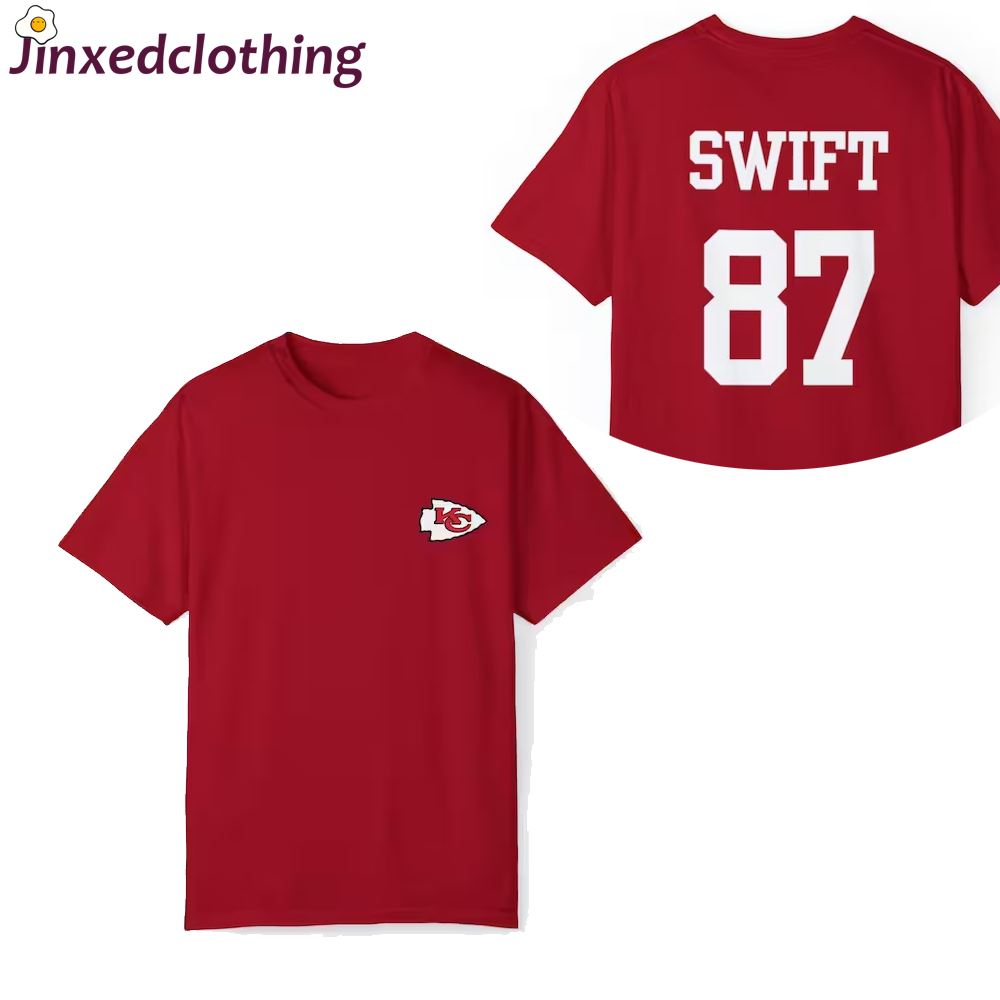 Official Swift 87 T-shirt Jersey Travis Kelce And Taylor Swift Kc 